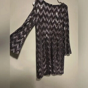 JH evenings cold shoulder bling dress